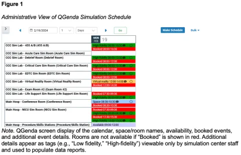 QGenda for Hospital-Based Simulation Center Scheduling Figure 1